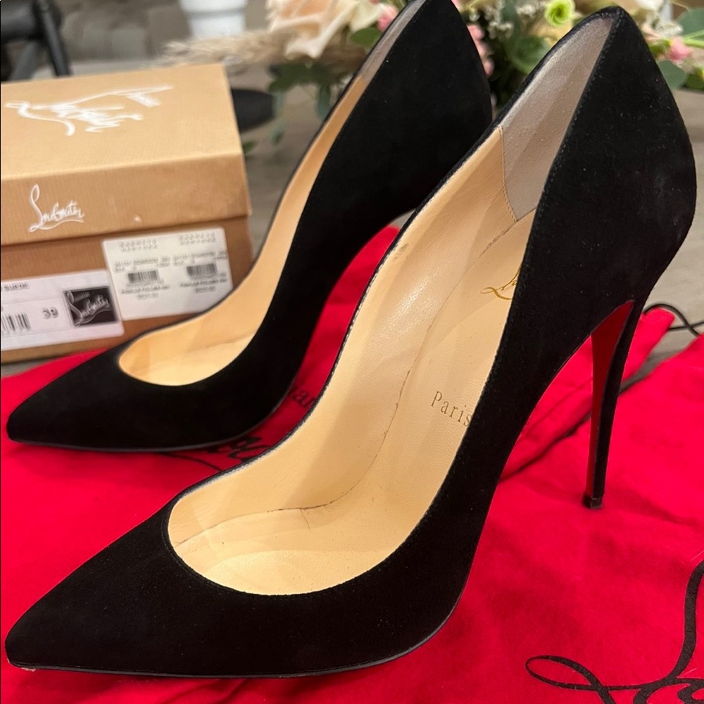 Christian Louboutin Suede Pigalle Follies Heels